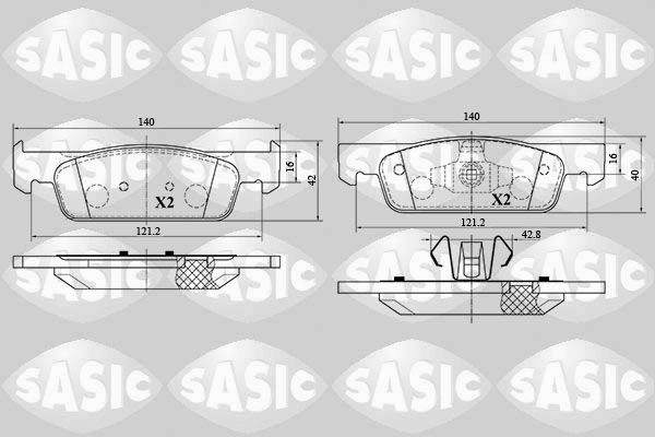 Гальмівні колодки дискові SASIC 6214029 - zapix