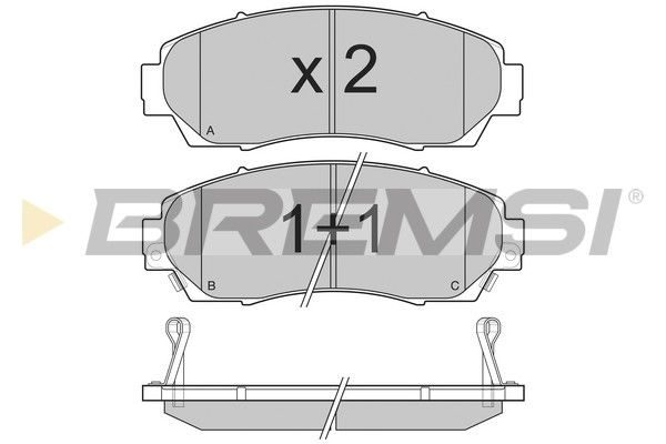 Гальмівні колодки дискові BREMSI BP3258 - zapix