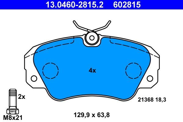 Гальмівні колодки дискові ATE 13046028152 - zapix