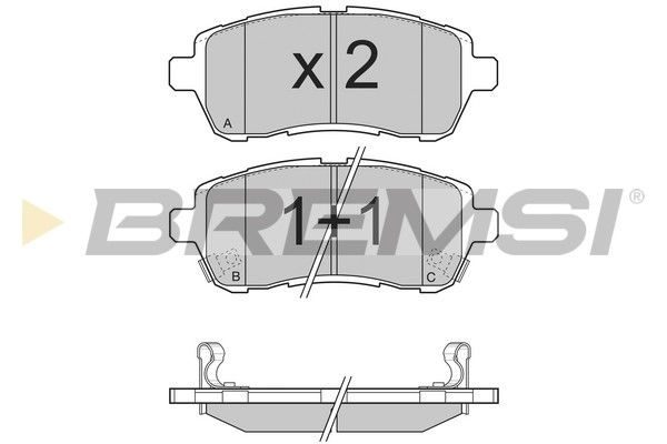 Гальмівні колодки дискові BREMSI BP3316 - zapix