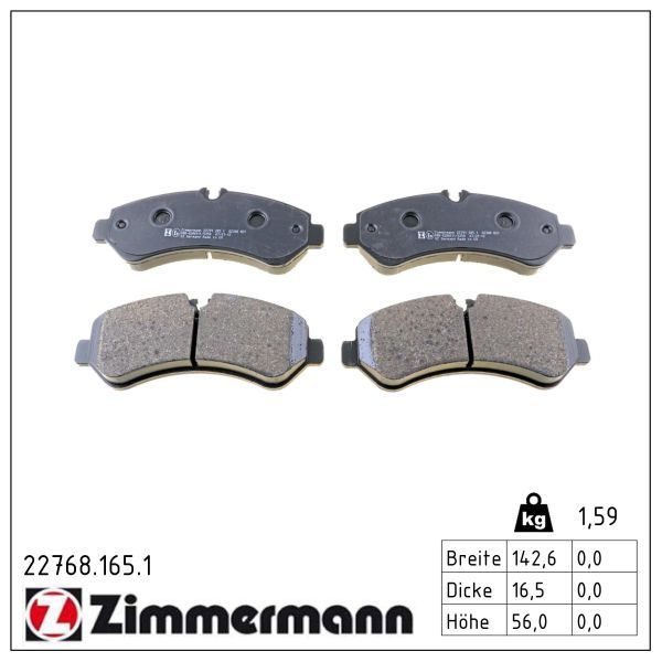 Гальмівні колодки дискові ZIMMERMANN 227681651 - zapix