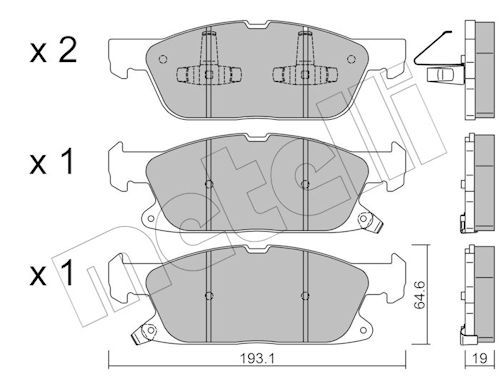 Гальмівні колодки дискові METELLI 2211170 - zapix