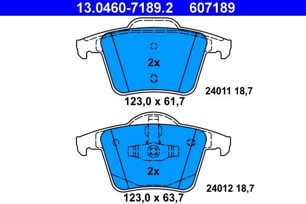 Гальмівні колодки дискові ATE 13046071892 - zapix