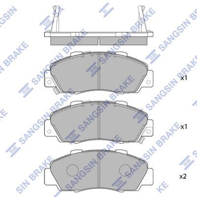 Гальмівні колодки дискові HI-Q SP1076F - zapix
