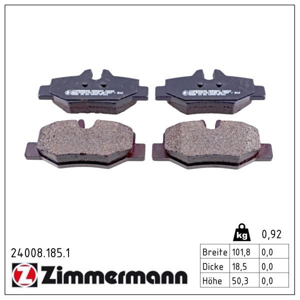 Гальмівні колодки дискові ZIMMERMANN 240081851 - zapix