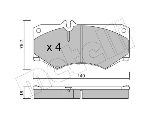 Гальмівні колодки дискові METELLI 2200140 - zapix