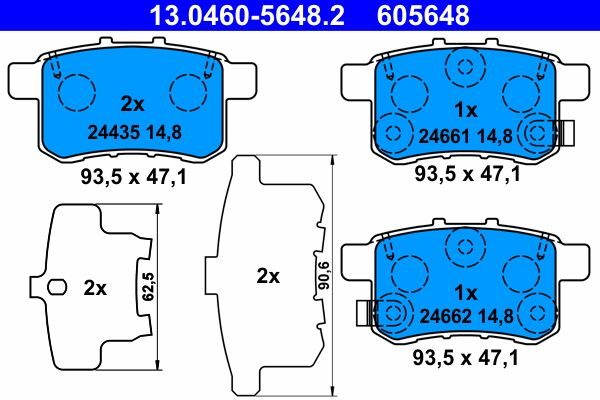 Гальмівні колодки дискові ATE 13046056482 - zapix