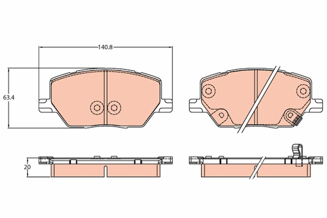 Гальмівні колодки дискові TRW GDB3629 - zapix