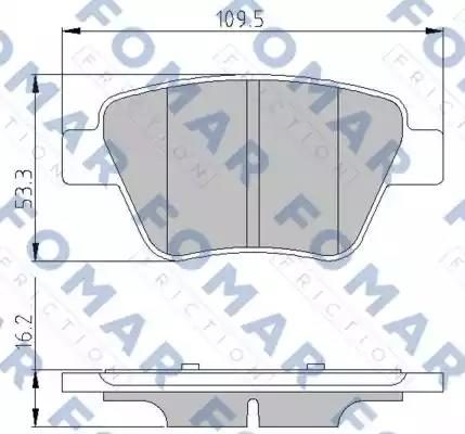 Гальмівні колодки дискові FOMAR FRICTION FO691581 - zapix