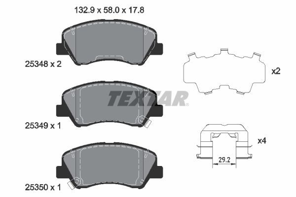 Гальмівні колодки дискові TEXTAR 2534801 - zapix
