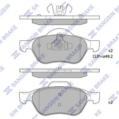 Гальмівні колодки дискові HI-Q SP1414 - zapix