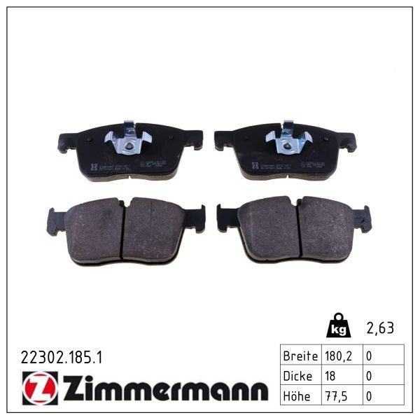 Гальмівні колодки дискові ZIMMERMANN 223021851 - zapix