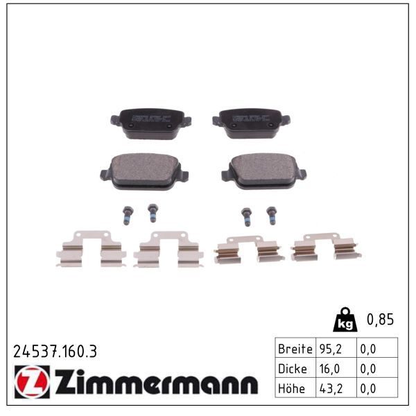 Гальмівні колодки дискові ZIMMERMANN 245371603 - zapix