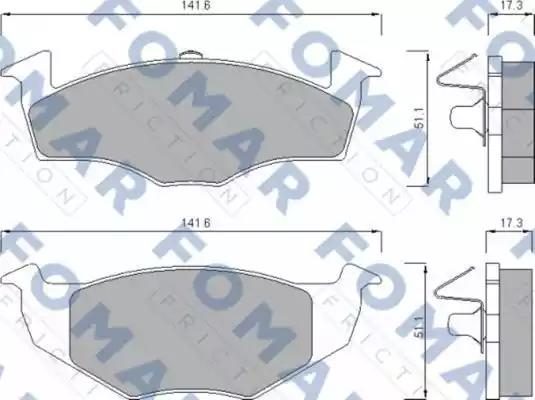 Гальмівні колодки дискові FOMAR FRICTION FO643081 - zapix