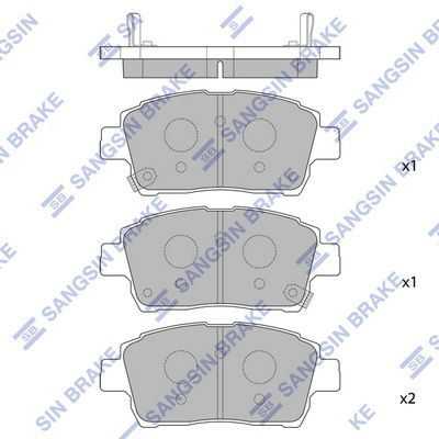 Тормозные колодки дисковые HI-Q SP1232