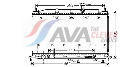 Радіатор охолодження двигуна AVA QUALITY COOLING HYA2177 - zapix