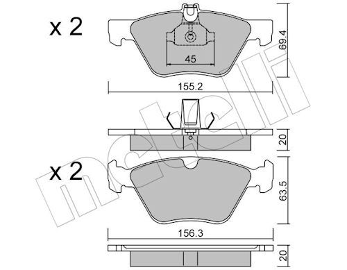 Гальмівні колодки дискові METELLI 2202520 - zapix