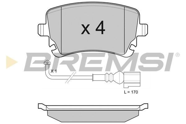 Гальмівні колодки дискові BREMSI BP3140