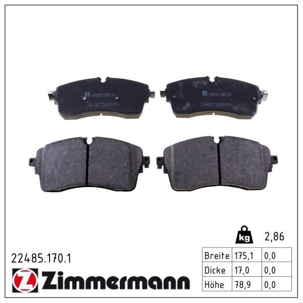 Гальмівні колодки дискові ZIMMERMANN 224851701 - zapix