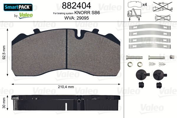 Гальмівні колодки дискові VALEO 882404 - zapix