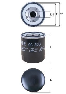Оливний фільтр MAHLE OC503 - zapix