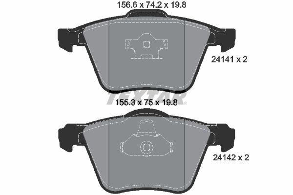 Гальмівні колодки дискові TEXTAR 2414101 - zapix
