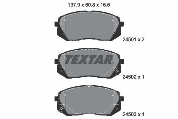 Тормозные колодки дисковые TEXTAR 2450101