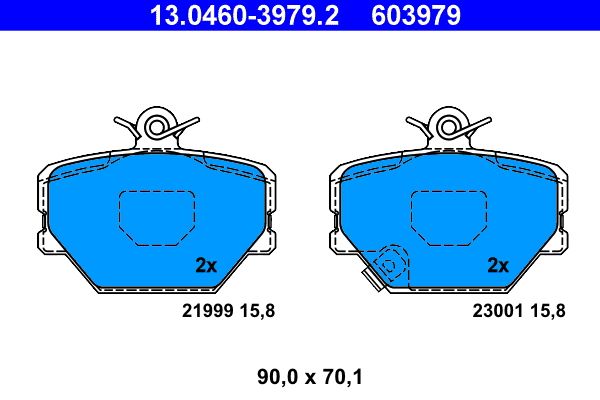 Гальмівні колодки дискові ATE 13046039792 - zapix