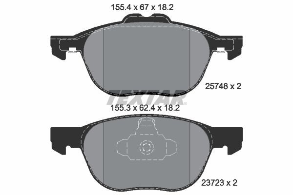 Гальмівні колодки дискові TEXTAR 2574801 - zapix