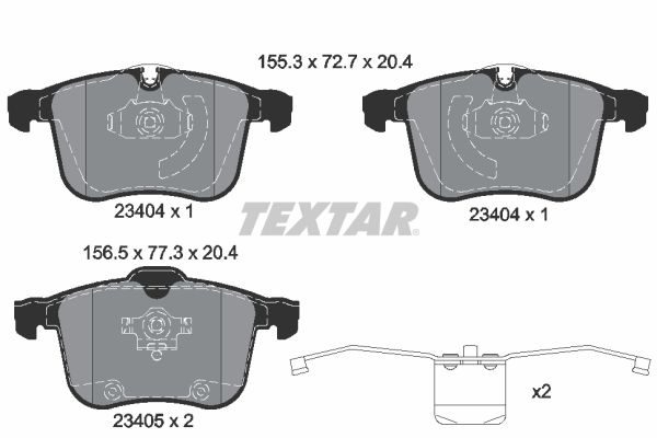 Гальмівні колодки дискові TEXTAR 2340404 - zapix