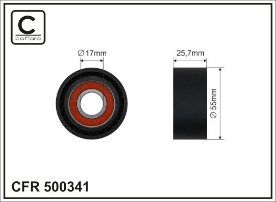 Ролик натяжний ременя приводного CAFFARO 500341 - zapix