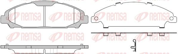 Гальмівні колодки дискові REMSA 162000 - zapix