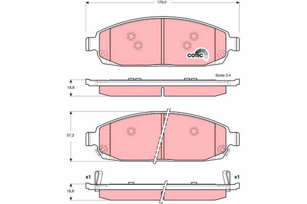Гальмівні колодки дискові TRW GDB4136 - zapix