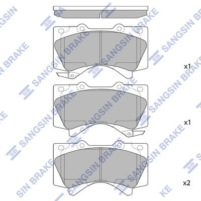 Тормозные колодки дисковые HI-Q SP1381