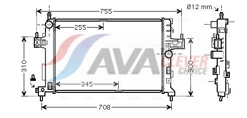Радіатор охолодження двигуна AVA QUALITY COOLING OLA2380 - zapix