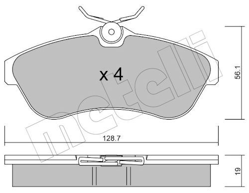 Гальмівні колодки дискові METELLI 2203290 - zapix