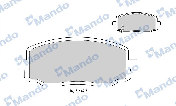 Гальмівні колодки дискові MANDO MBF015216 - zapix
