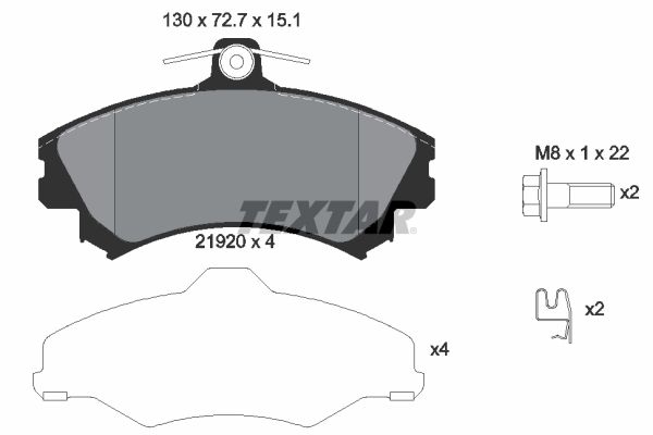 Гальмівні колодки дискові TEXTAR 2192001 - zapix
