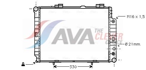 Радіатор охолодження двигуна AVA QUALITY COOLING MSA2283 - zapix