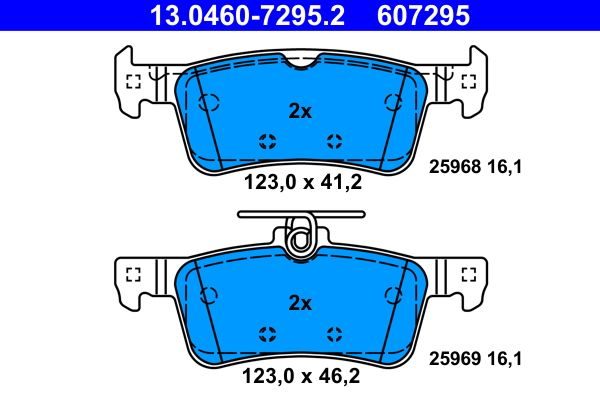 Гальмівні колодки дискові ATE 13046072952 - zapix