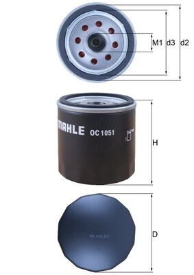 Оливний фільтр MAHLE OC1051 - zapix