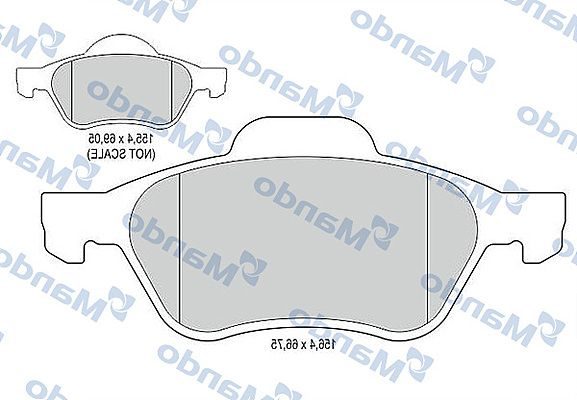 Гальмівні колодки дискові MANDO MBF016022 - zapix