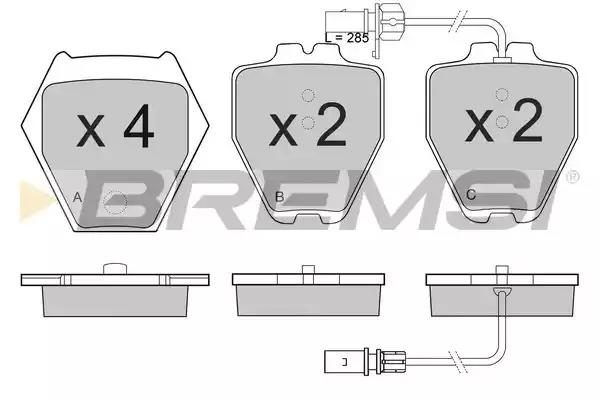 Гальмівні колодки дискові BREMSI BP3121 - zapix