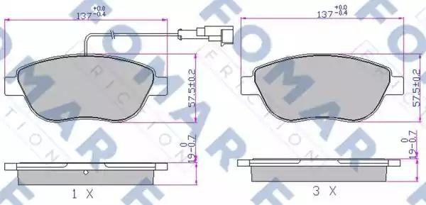 Гальмівні колодки дискові FOMAR FRICTION FO907681 - zapix