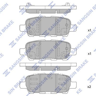 Гальмівні колодки дискові HI-Q SP1250 - zapix