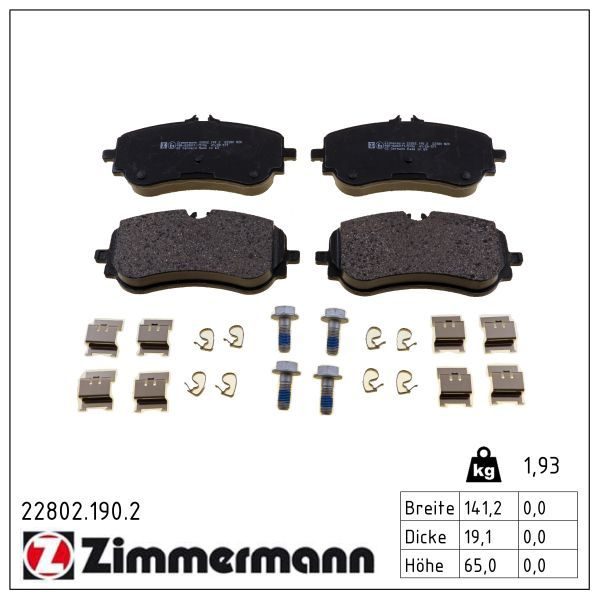 Гальмівні колодки дискові ZIMMERMANN 228021902 - zapix