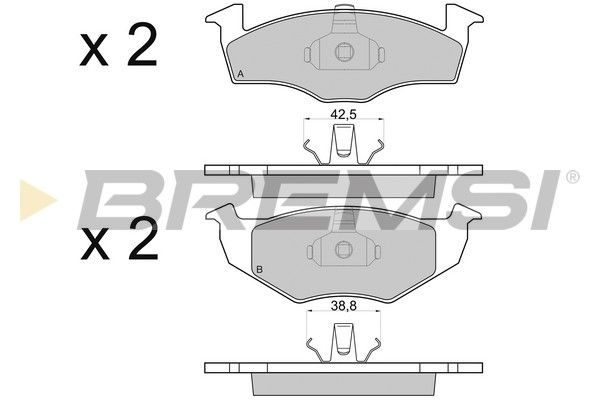 Гальмівні колодки дискові BREMSI BP2682 - zapix