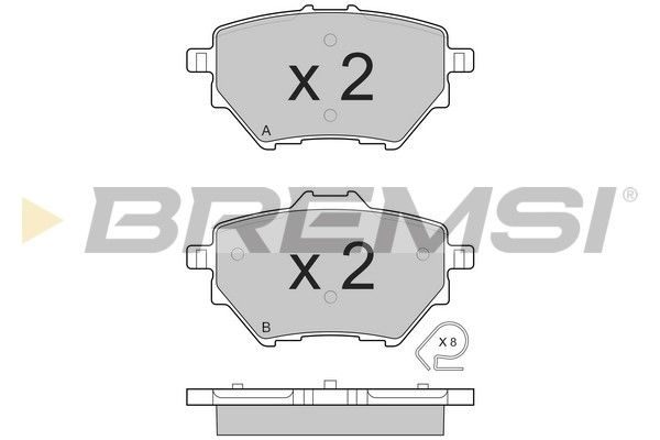 Тормозные колодки дисковые BREMSI BP3561