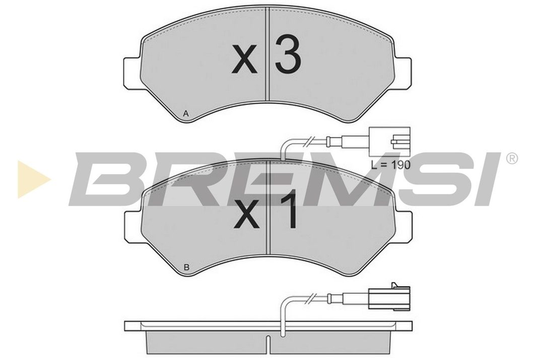 Гальмівні колодки дискові BREMSI BP3323 - zapix
