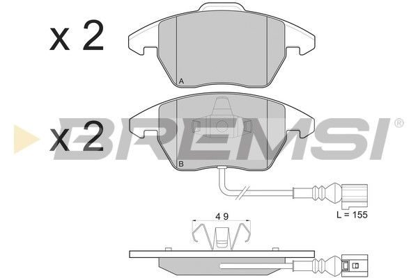 Гальмівні колодки дискові BREMSI BP3103